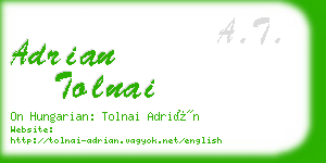 adrian tolnai business card
